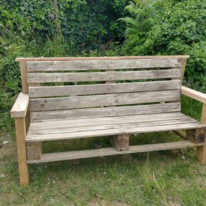 Bench for the Pre-School made from pallets