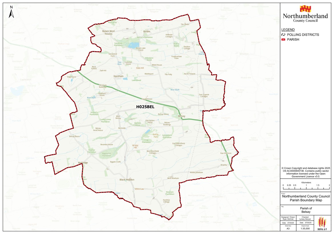 Belsay Parish Boundary