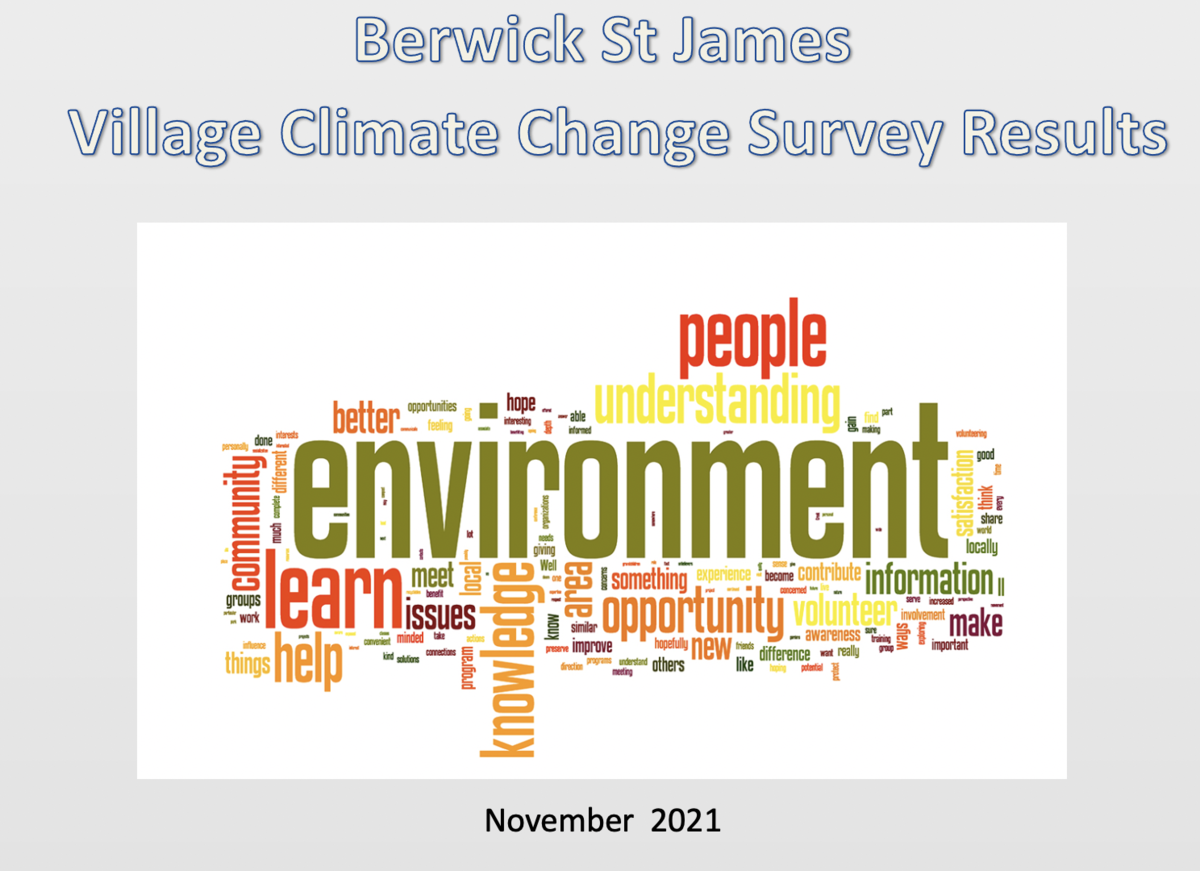 Berwick St James Parish Climate Change
