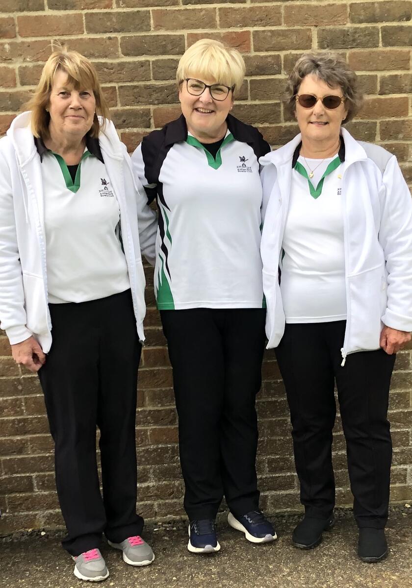 Quarter Finalists in the Ladies Triples - Lynda, Sarah and Sue