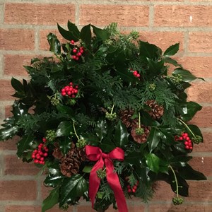 End product of wreath-making class