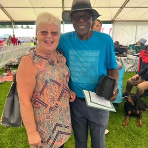 Elaine Turnbull with Chris Amoo