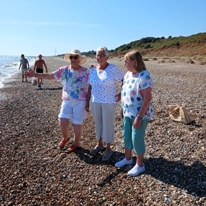 Annette, Jenny & Jeannie getting some sea air
