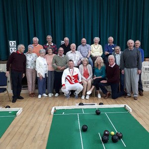 Great to see the members of the Community Centre Short Mat Club enjoying David's visit