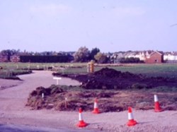 1985 Old Playing fields - footings for Chapman Way