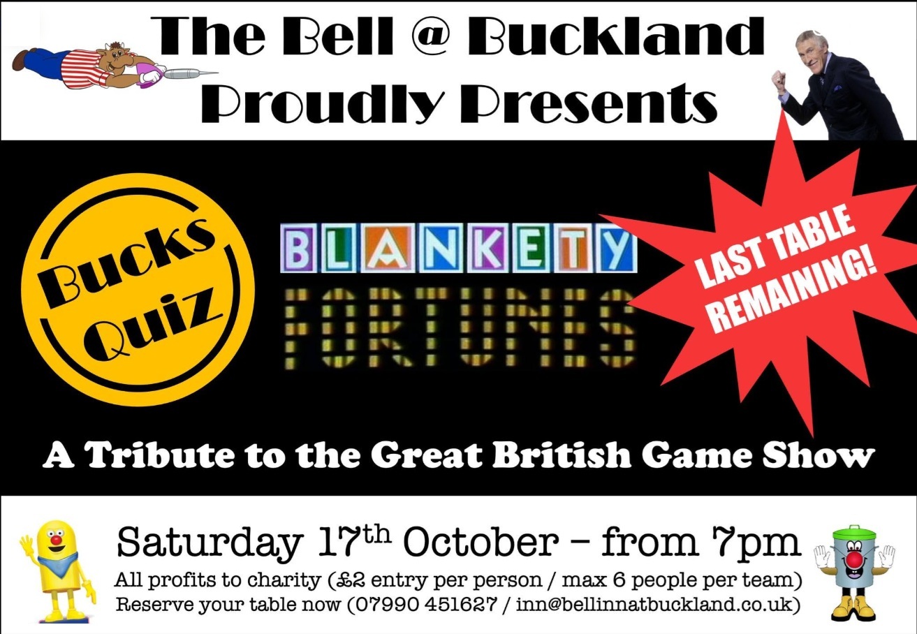 Buckland Dinham Oct 17 - Bucks Quiz