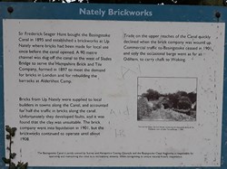 A history of Nately Brickworks and it's bricks used in the building of Basingstoke Canal. Led to the demise of both. ©EH