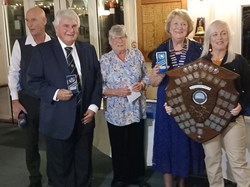 Mixed Triples Winners Sandra Williams and Barbara McGillicuddy, Runners Up Nick Newman, Ken Gilmore and Jo Bridges