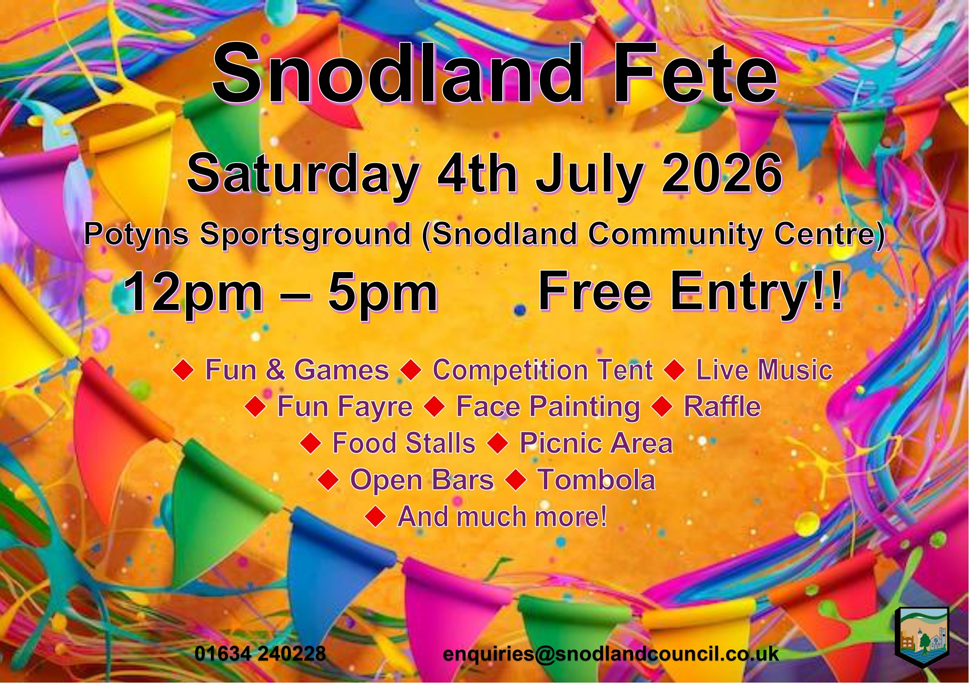Snodland Fete - 4th July 2026