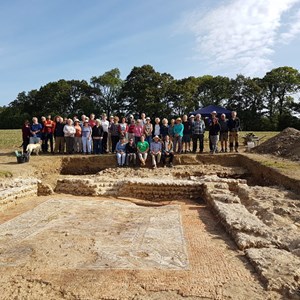 Last day for digging. A hectic day of cleaning before the Open Day. We also welcomed Radio Berkshire who did a live 3 hour programme from the site! But first the team photo!
