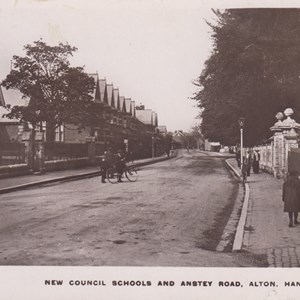 New Council Schools & Anstey Road - Postmarked 6.8.1918