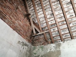 The old ceiling had collapsed