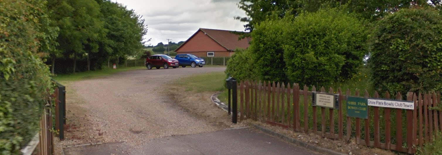 The entrance to our car park