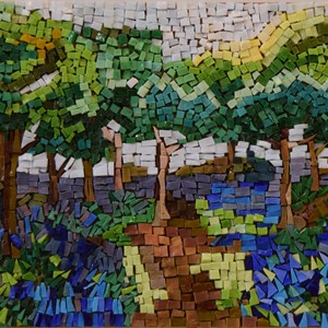 Bluebell Woods, mosaic by Barbara Weaving