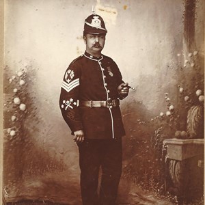 Sgt George Hind in full dress uniform c 1880s