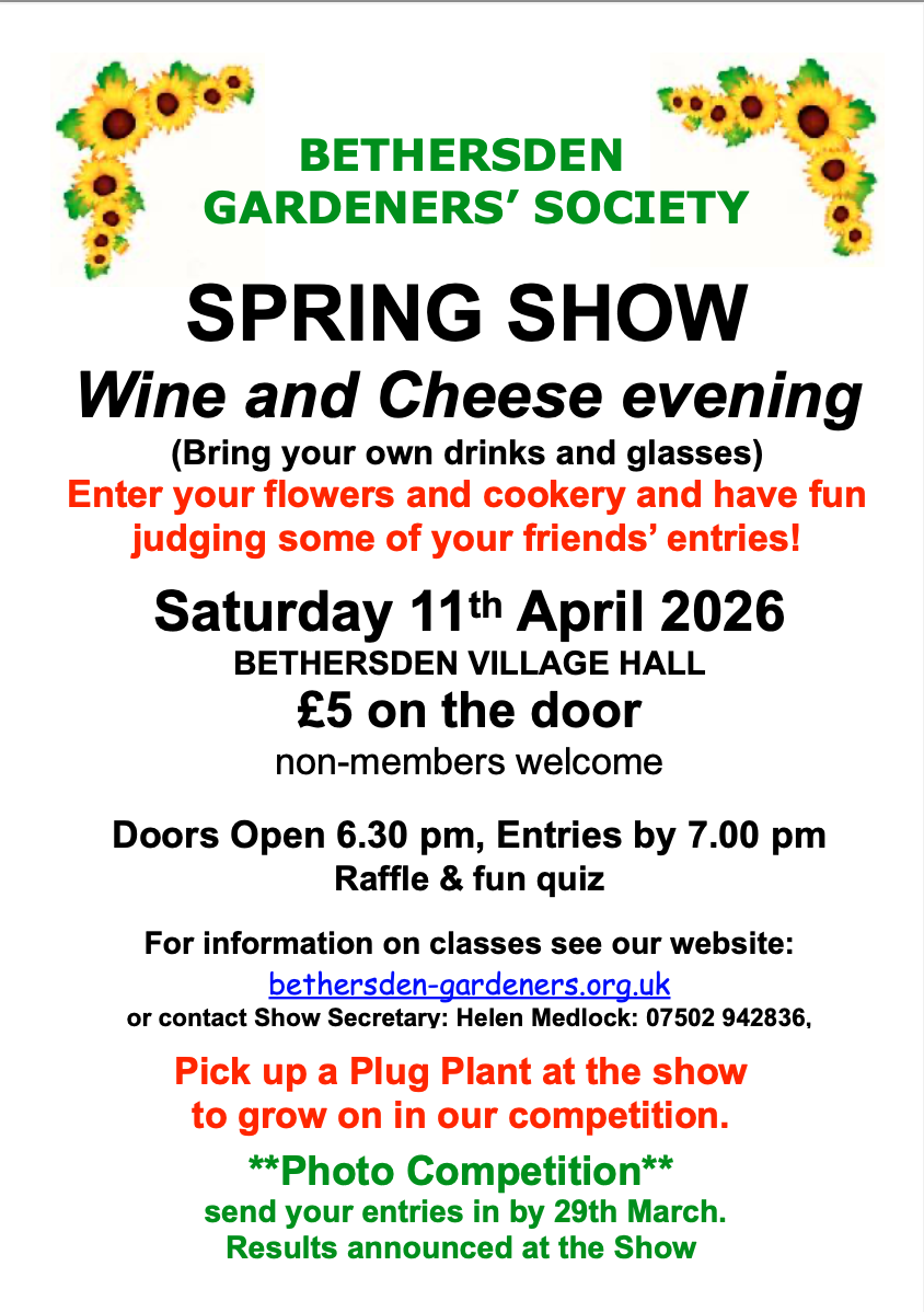 BETHERSDEN GARDENERS' SOCIETY Next Event(s)