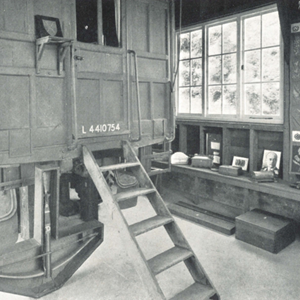 12. In the Caravan Shed with the rear of the Eighth Army Caravan.