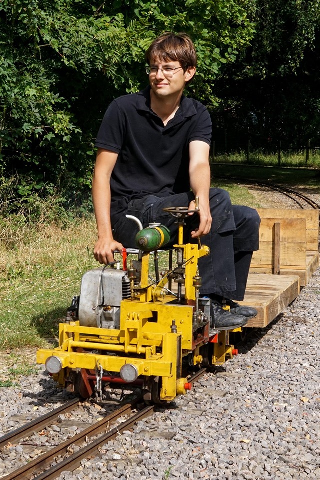 Inspection Trolley, petrol mechanical unit, on long term loan. Has no reverse, you either lift it up and turn it or tow it back!