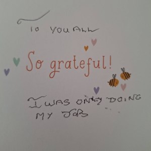 Grateful and humble words