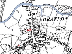 A Town map showing The Lode.
