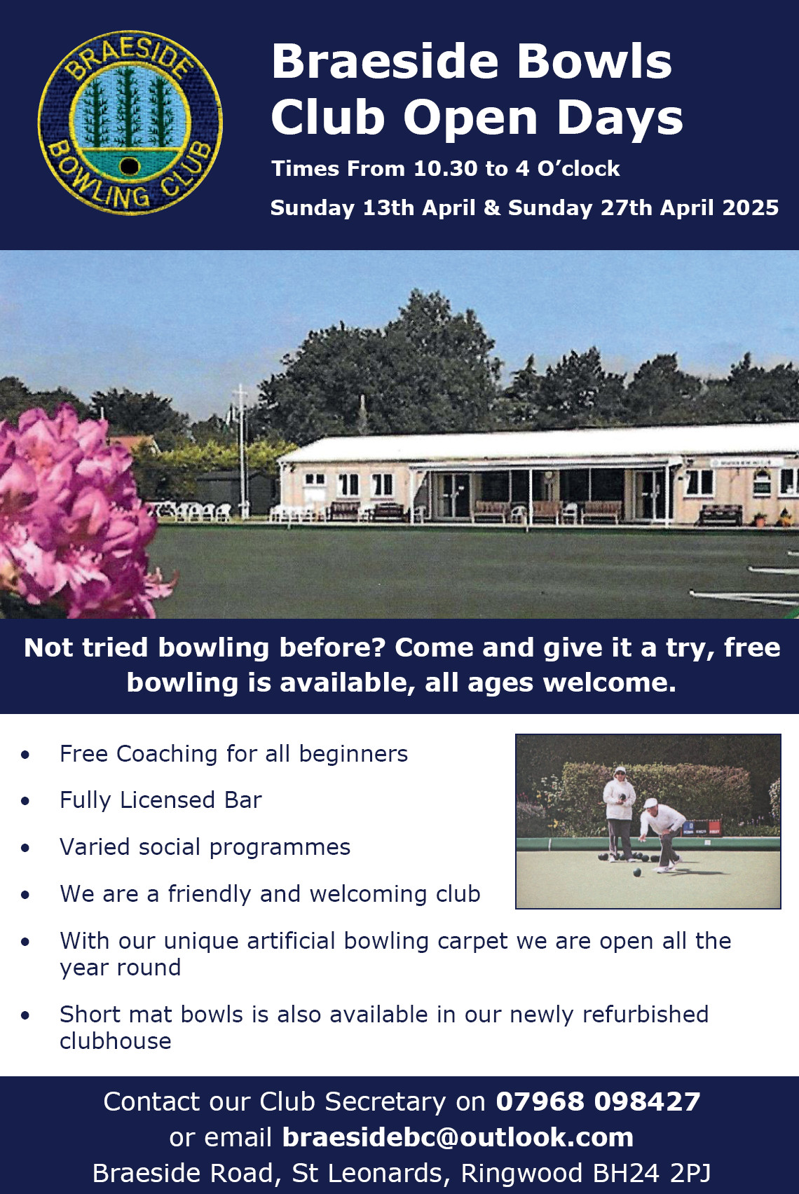 Braeside Bowling  Club OPEN DAY