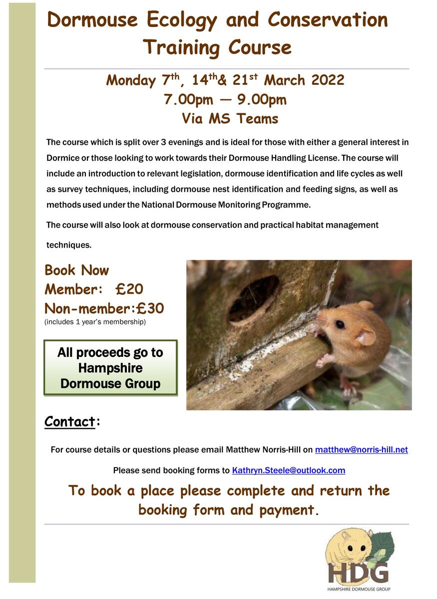 Hurstbourne Tarrant  Hampshire Dormouse Group