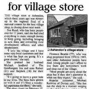 1997 Village Store Closes - The Bucks Herald