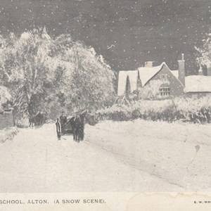 Grammar School (A Snow Scene) c1905