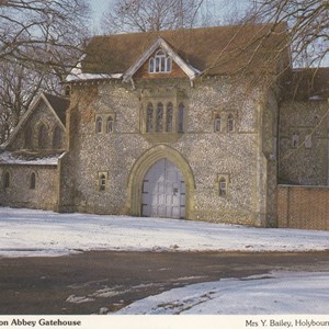 Abbey Gatehouse - Postmarked  25.11.1992