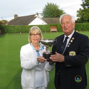 Irene O'Brien receives the Thom Trophy