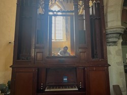The organ in its case at St Matthew's