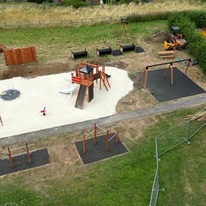 New children's playground under construction