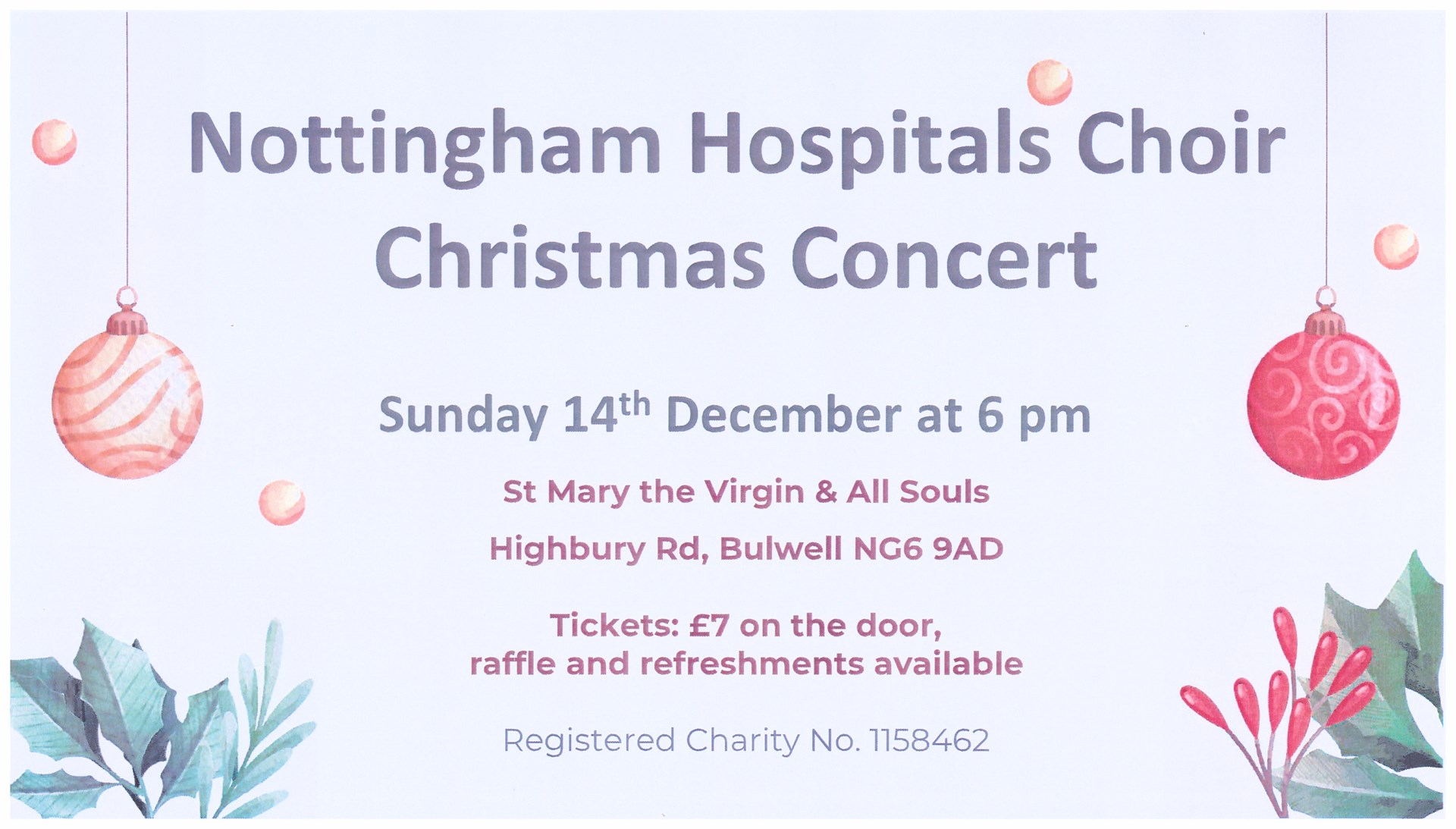 Nottingham Hospitals Choir Our next concert