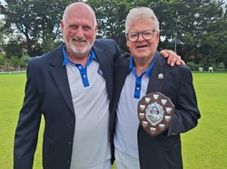 Mens Yardstick winner Scott Wilson on the right and runner up Trevor Epps