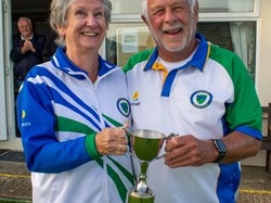 Mixed Doubles winners Gill Sarjent & Jim Morgan congratulations