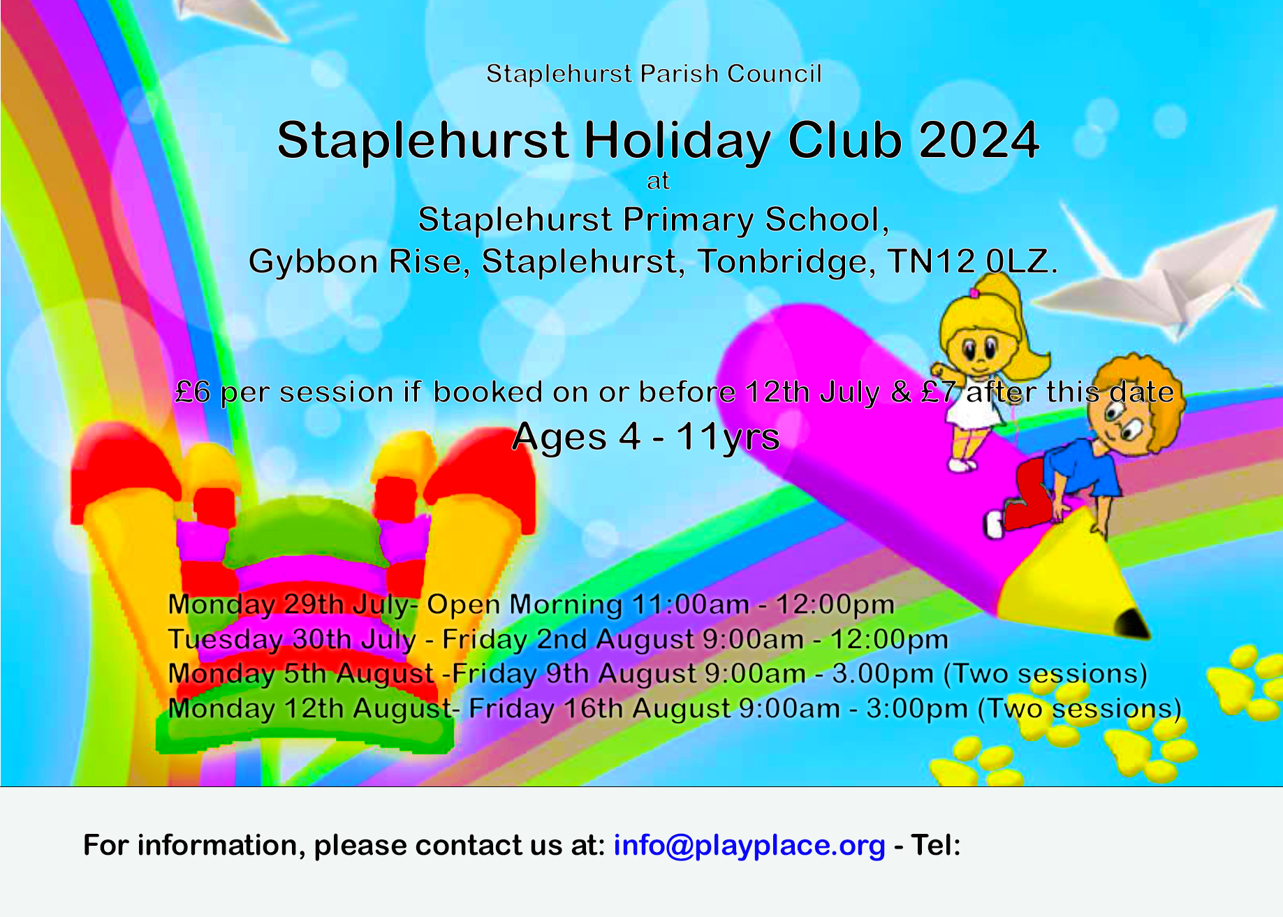 Staplehurst Parish Council Summer Play Scheme 2024