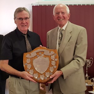 Paul Alexander receiving the Armstrong Shield