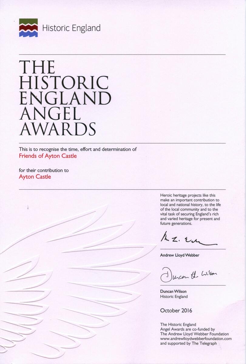 Angel Award from Historic England
