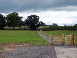 Pedestrian and bicycle gate drainage issue solved.