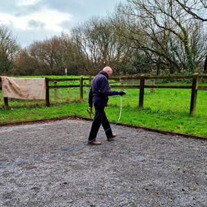 Marking out the piste