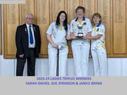 LADIES TRIPLES WINNERS - S DAVIES, S ATKINSON & J BRYAN
