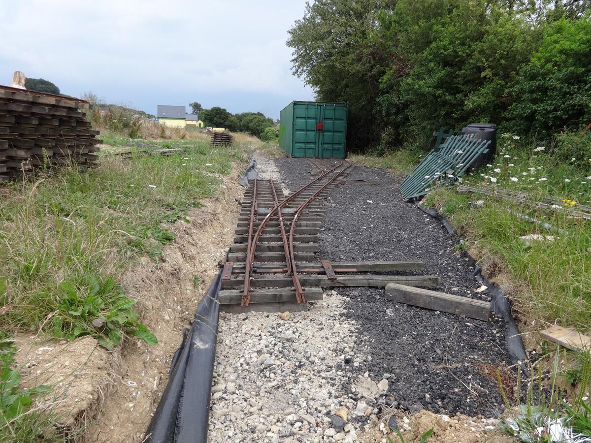 The yard being laid out.