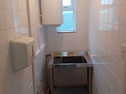 Cleaners sink fitted