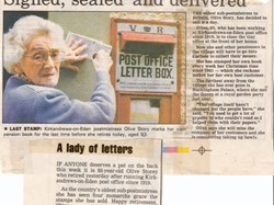 Mrs Story retires as Britain's oldest Postmistress