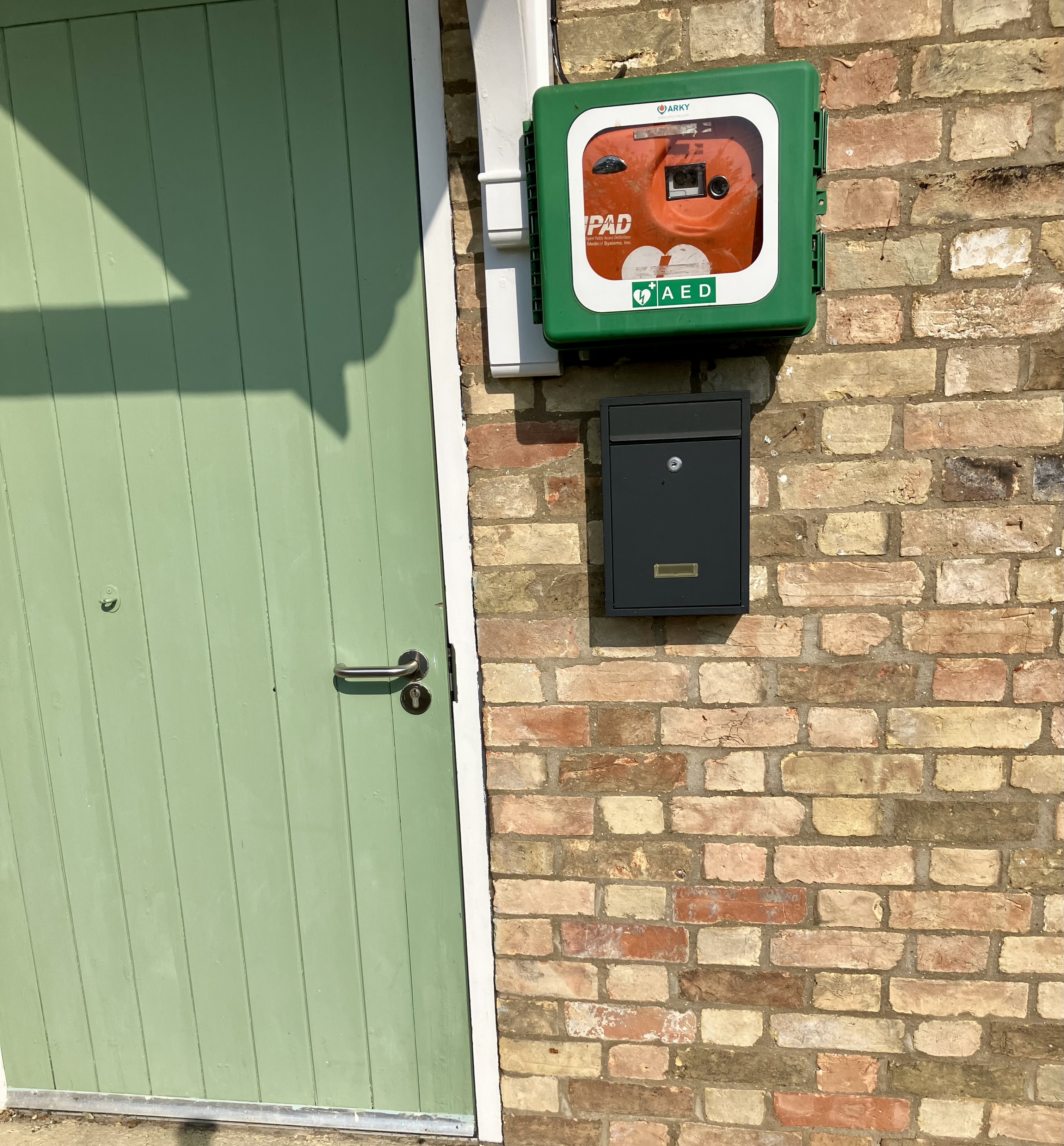 AED outside Robinson Hall