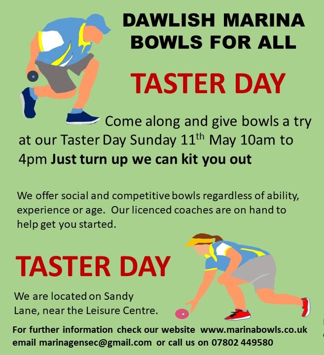 Marina Bowling Club Dawlish Get Involved 2025