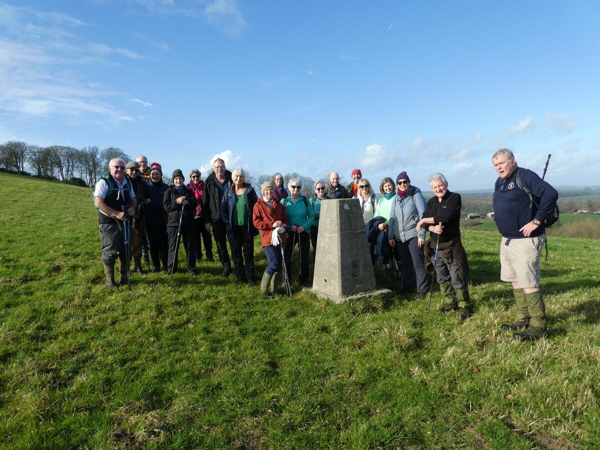 Our merry band on Bubb Down Hill
