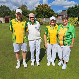 Finalists Open Mixed Pairs - James Cregan, Clive Underwood, Anne Spaulding & Sue Moore