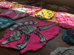 Dinosaur bone casting at Play Scheme