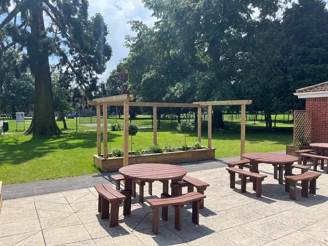 Outdoor patio and garden